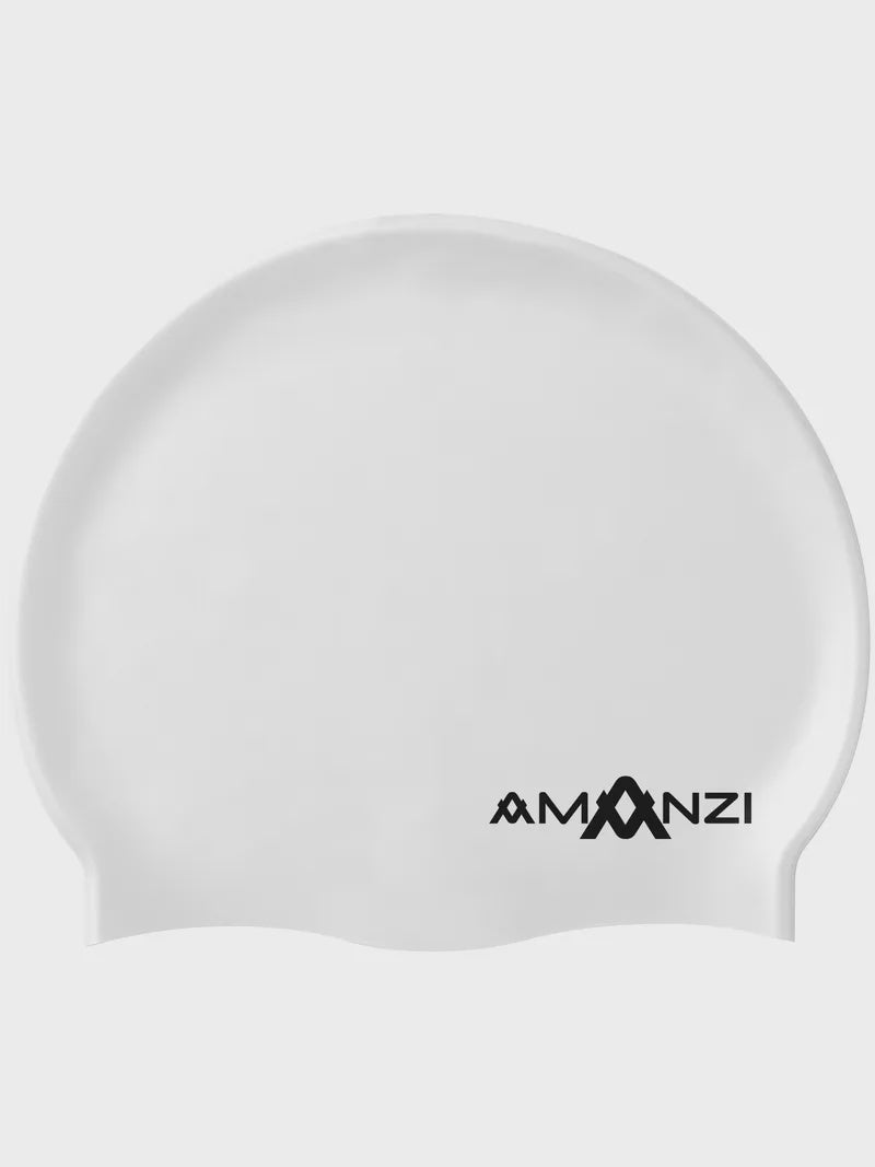 Amanzi White Swim Cap