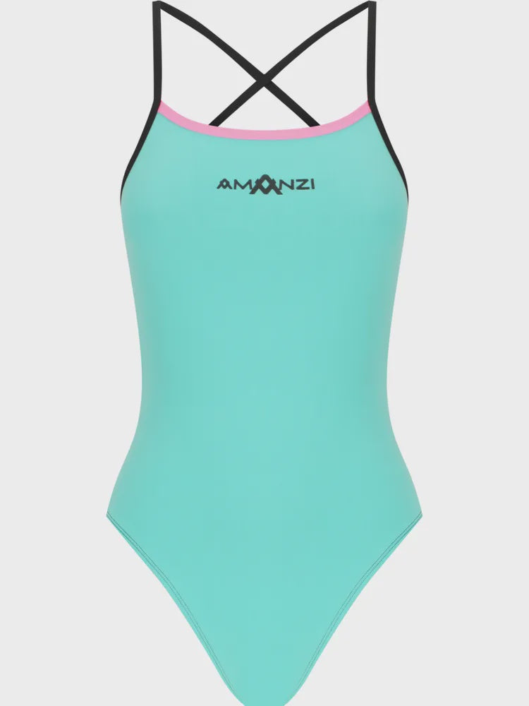 Amanzi Womens Tie Back One Piece -  Cotton Candy