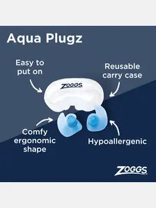 Zoggs Aqua Plugz Swim Ear Plugs - Blue