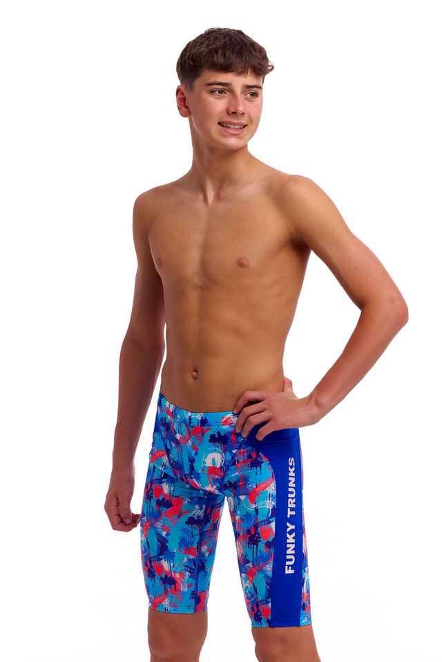 Funky Trunks Boys Training Jammers - Messy Messy Messy