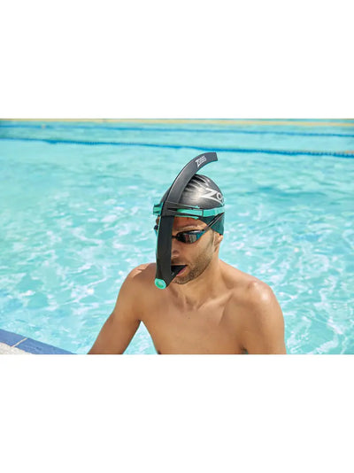 Zoggs Hydro Focus Centre Line Snorkel (Regular Fit) - Black/Turquoise