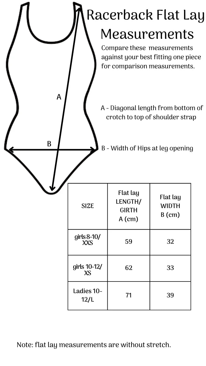 Eco Period Australia -  Youth Girls  and Women's Racerback One Piece Period Swimsuit - Black