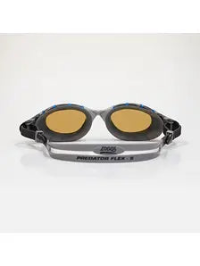 Zoggs Predator Flex Polarized Ultra Reactor Goggles - Silver Blue Reactor Copper Lens