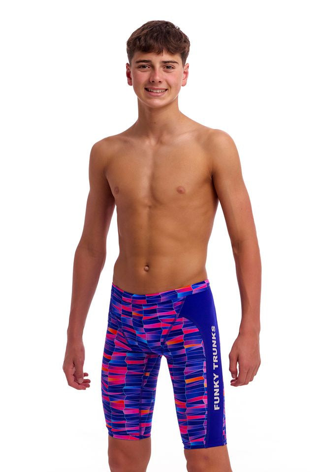 Funky trunks Boys Training Jammers - Warped Waves