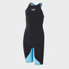 Speedo Girls Junior Fastskin LZR Ignite Kneeskin Open Back - Black/ Blue