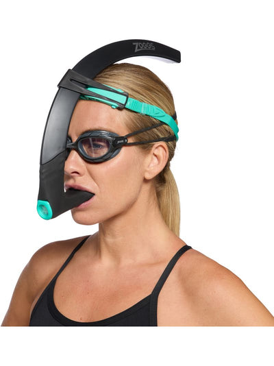 Zoggs Hydro Focus Centre Line Snorkel (Regular Fit) - Black/Turquoise