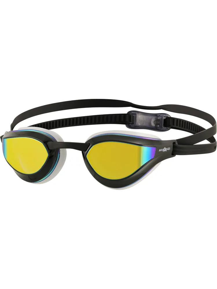 Amanzi Dominate Prismatic Mirror Goggles-Black/White