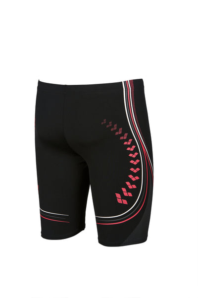 Arena Mens One Serigraphy Jammer - Black Fluo Red