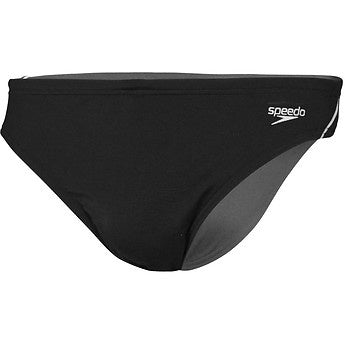 Speedo Mens Endurance Logo Brief - Black White