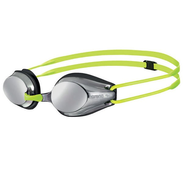 Arena Tracks Junior Mirror Goggles - Silver Black Fluo Yellow