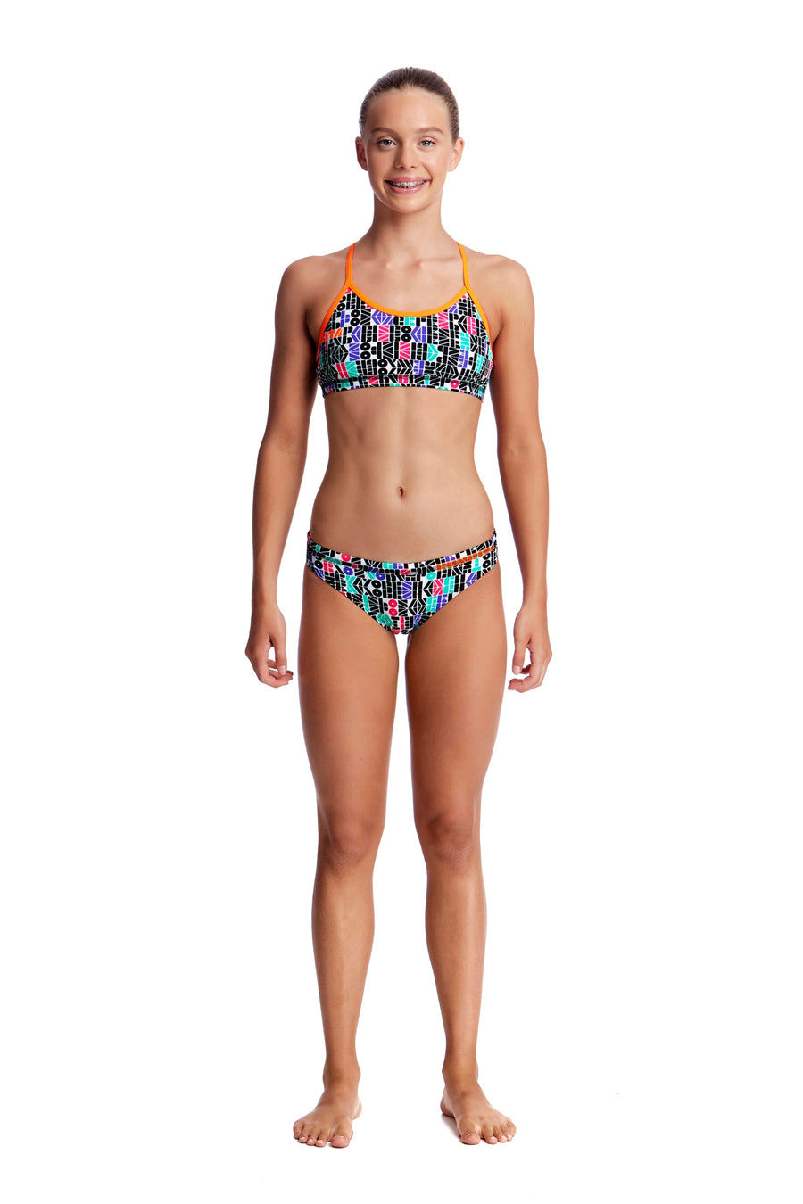 Funkita Girls Racerback Two Piece - Secret Code