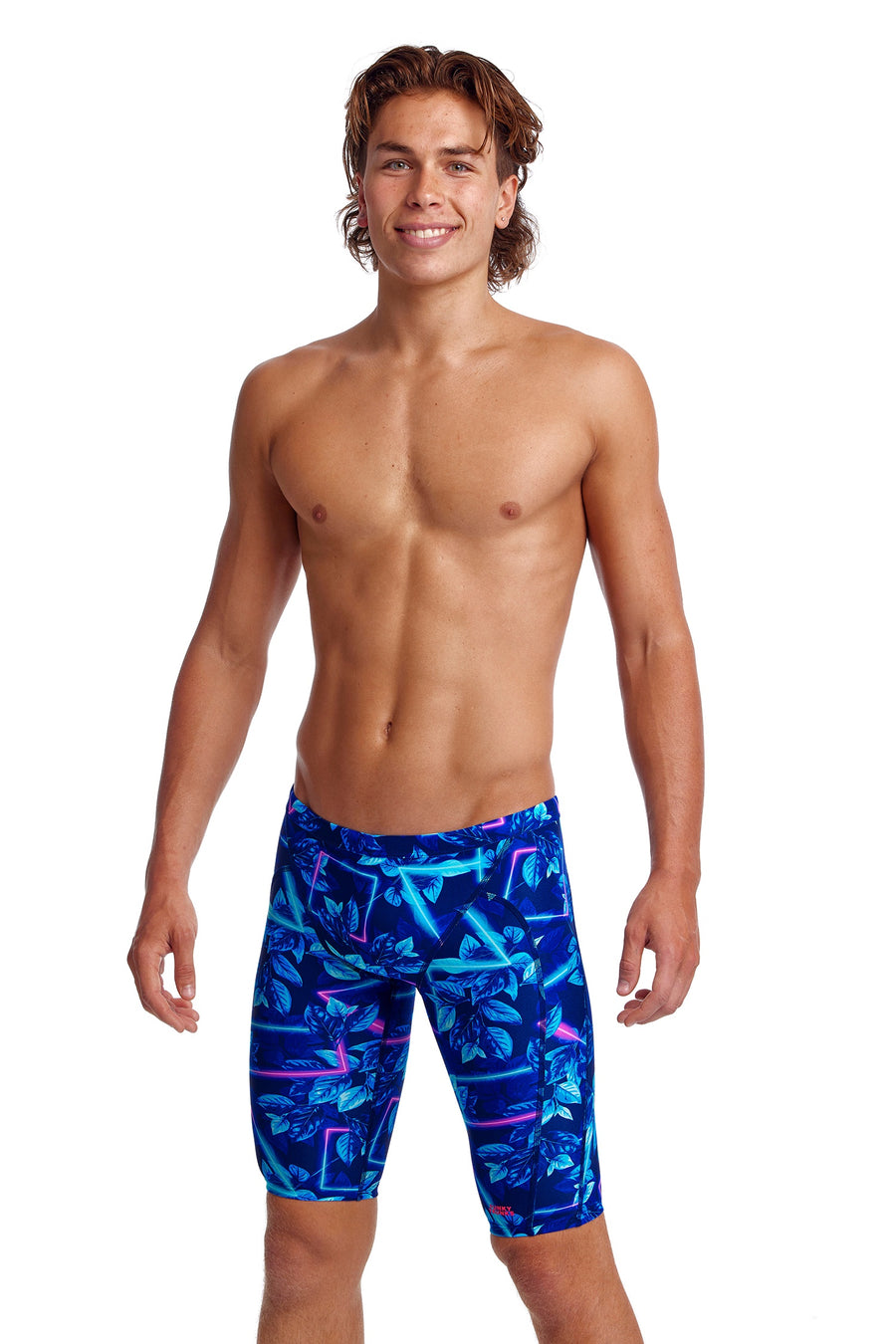 Funky Trunks Mens Training Jammers - Leaf Laser
