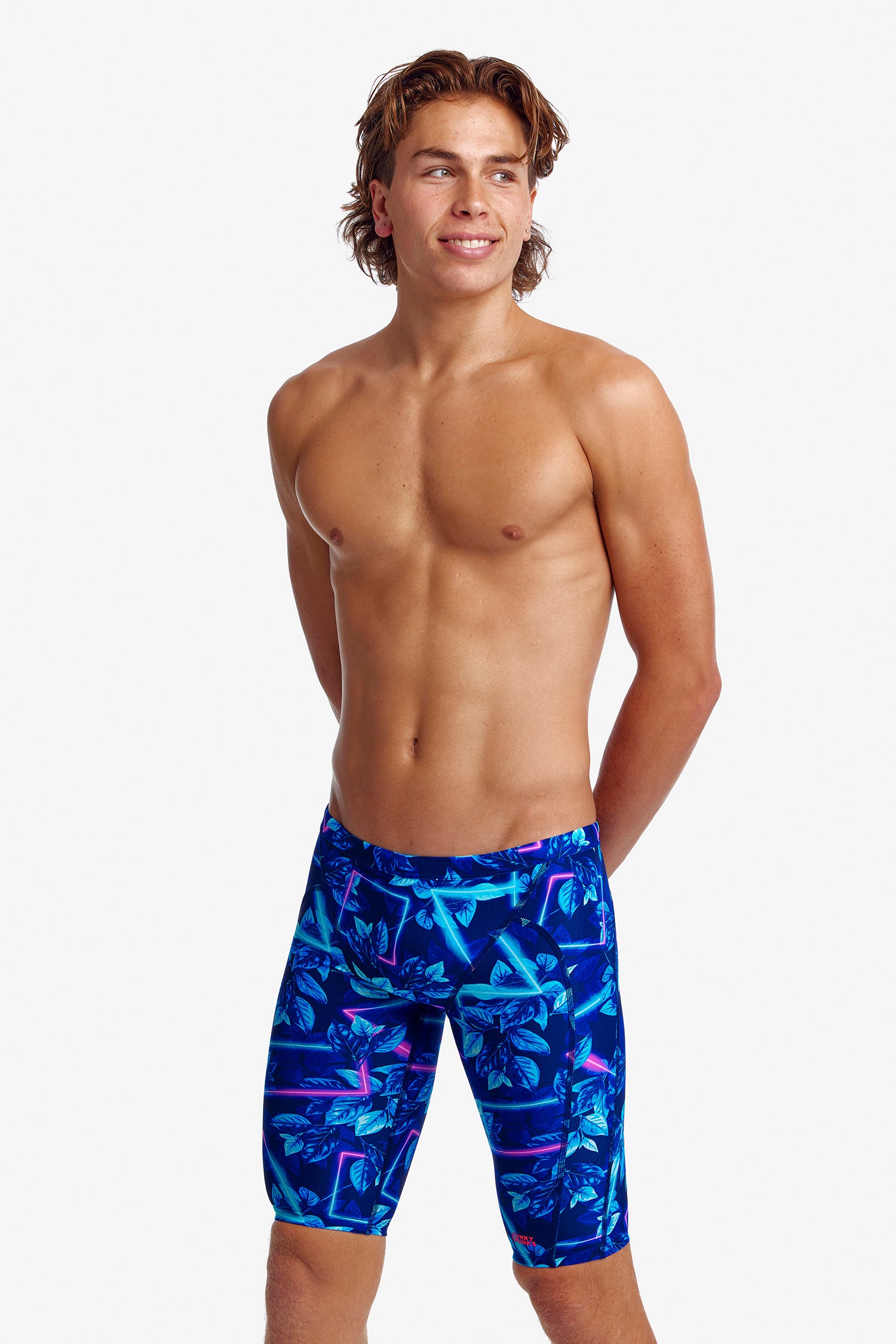 Funky Trunks Mens Training Jammers - Leaf Laser