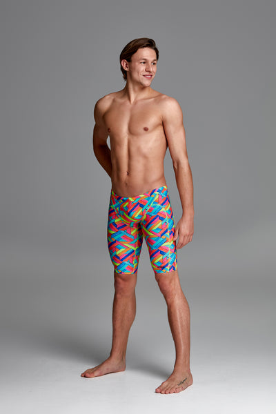 Funky Trunks Mens Training Jammers - Panel Pop