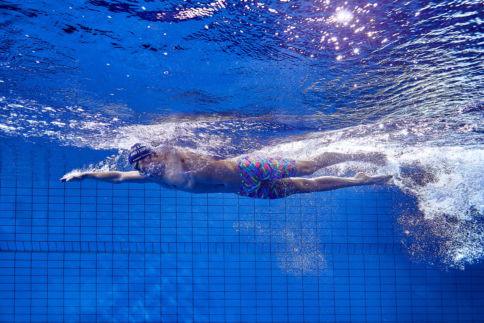 Funky Trunks Mens Training Jammers - Panel Pop