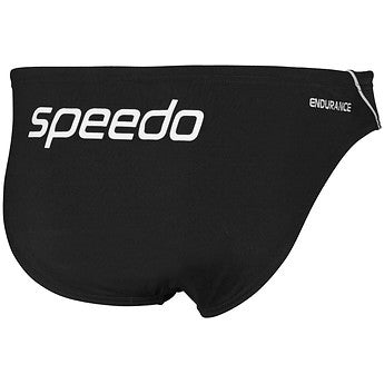 Speedo Mens Endurance Logo Brief - Black White