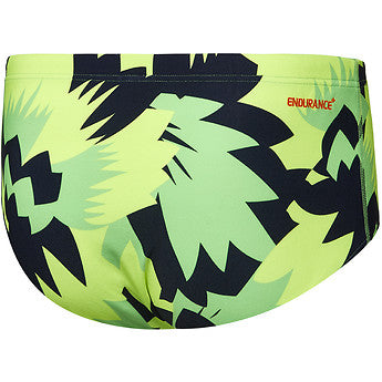 Speedo Mens Flipturns Trunk - Bonza Safety Yellow Brasil Green