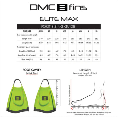 DMC Elite MAX Fins - Charcoal Fluoro