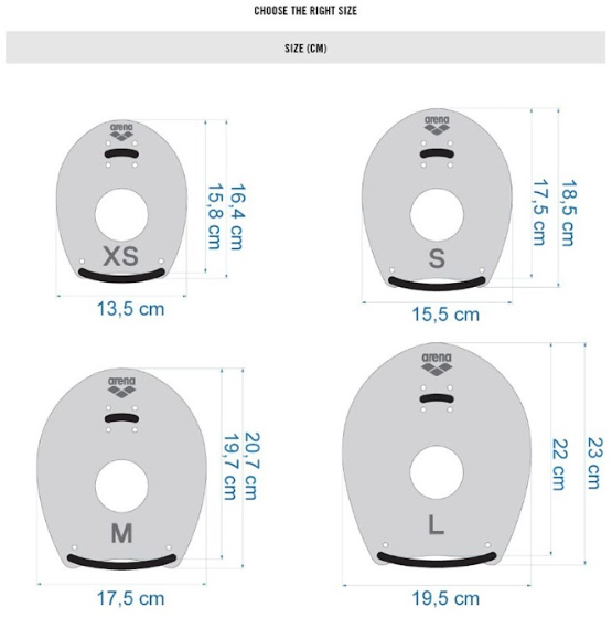 Arena Elite Hand Paddles 2 - Black White