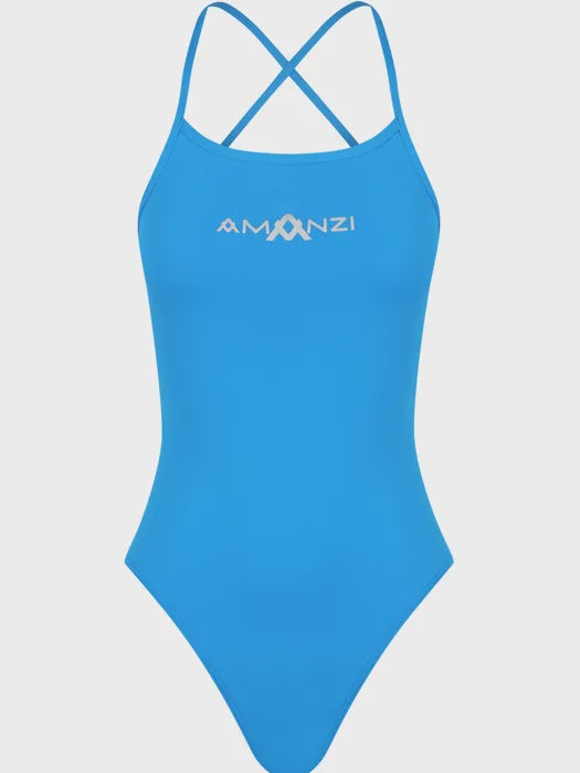 Amanzi Womens Tie Back One Piece - Azure