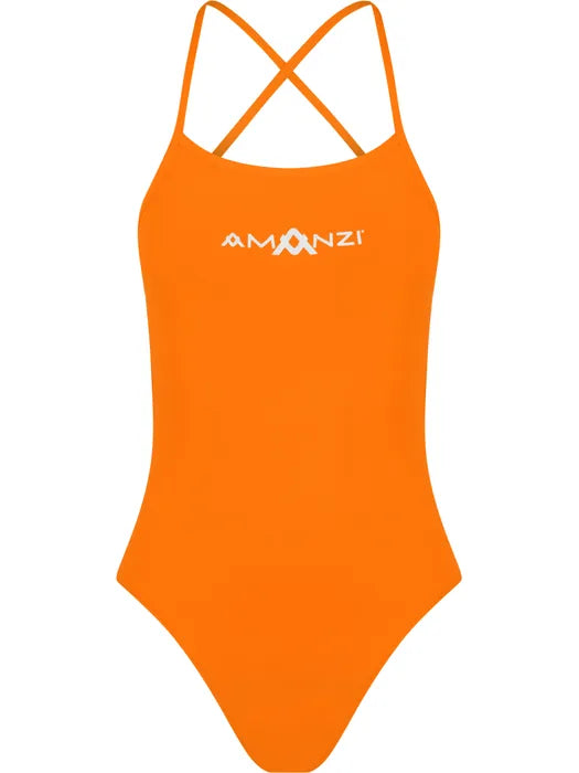 Amanzi Womens Tie Back One Piece - Sherbet