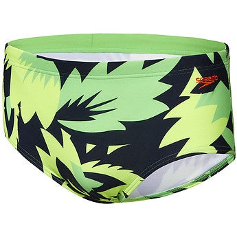 Speedo Mens Flipturns Trunk - Bonza Safety Yellow Brasil Green