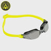 Aquasphere Xceed Goggles - Silver Titanium Mirror Lens Black Yellow